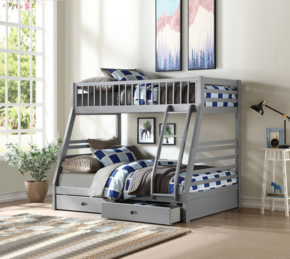 Jason Bunk Bed With Storage gray metal twin-over-twin bunk bed with drawers HouseOfZazla on Tampa Home & Garden Store