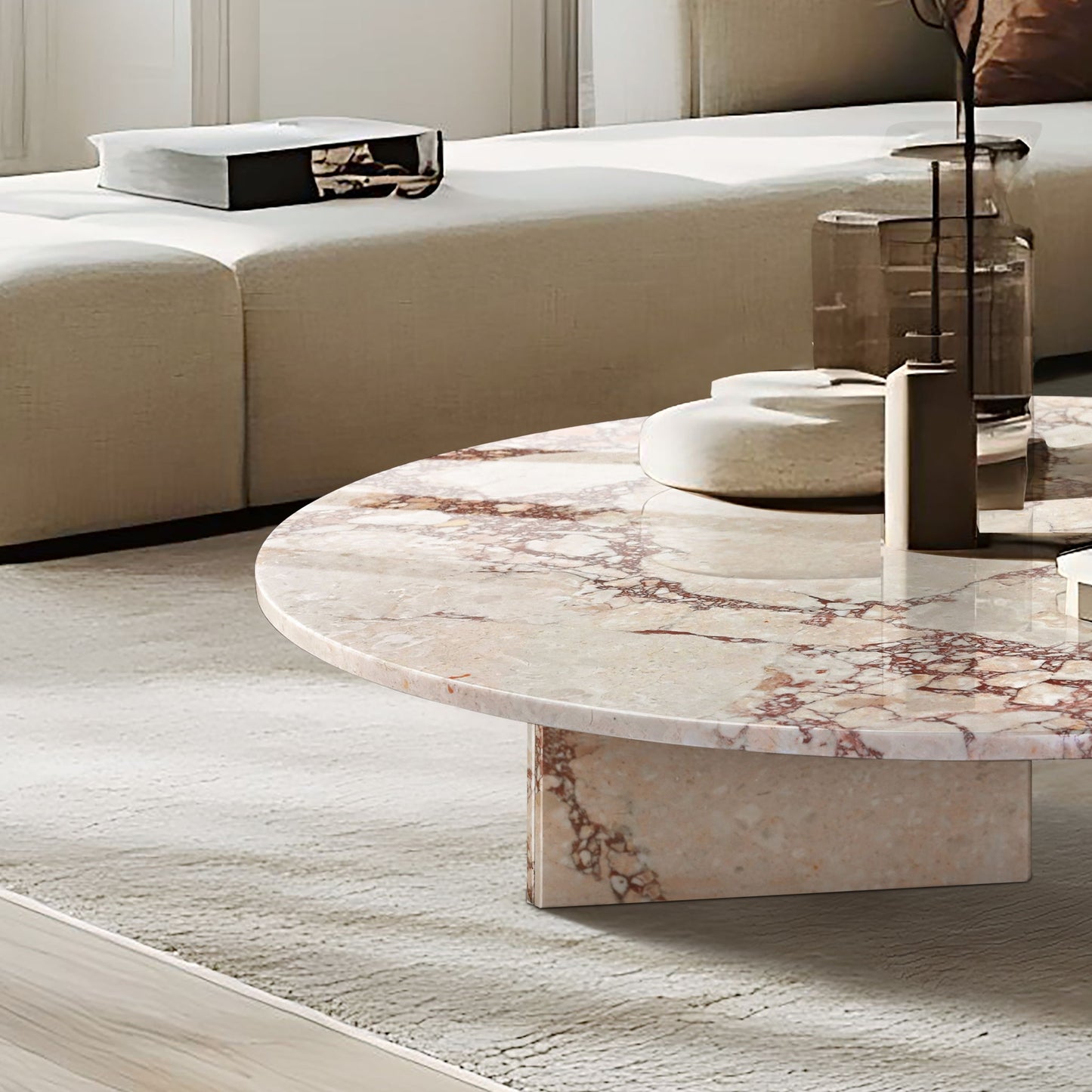 Luxury Marble Coffee Table With Unique Veining