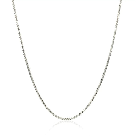 Necklace 14k white gold octagonal box chain, 1.00 mm, by Bids.com on Tampa Home & Garden Store
