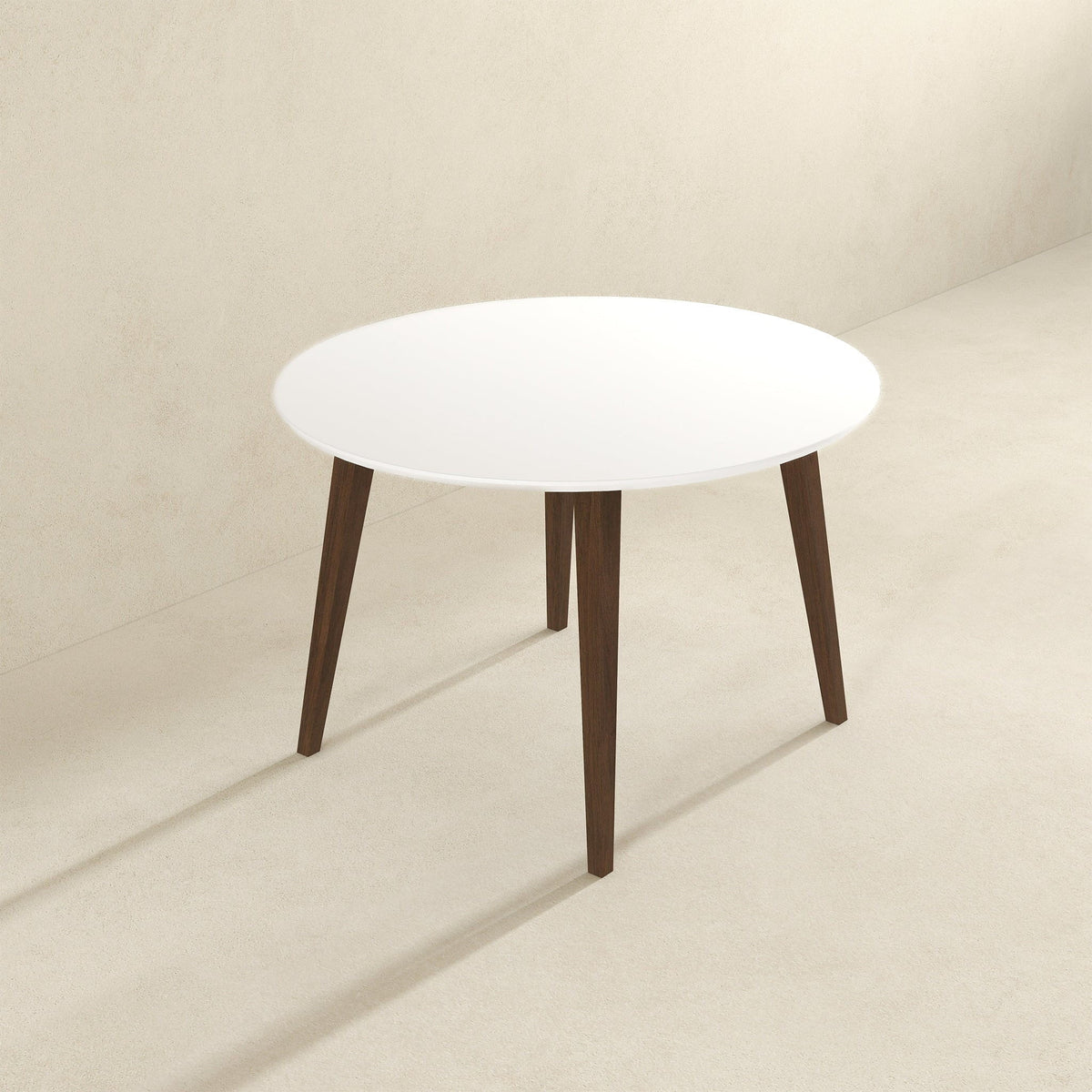 White round dining table with solid wood legs by HouseOfZazla on Tampa Home & Garden Store