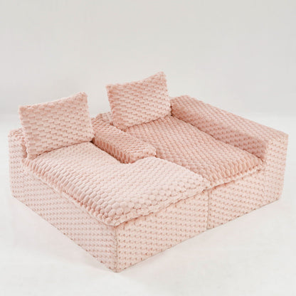 Modular Convertible Sofa and Twin Chaise Lounge
