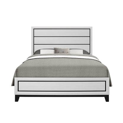 Mirage Bed With Contemporary Panel Headboard
