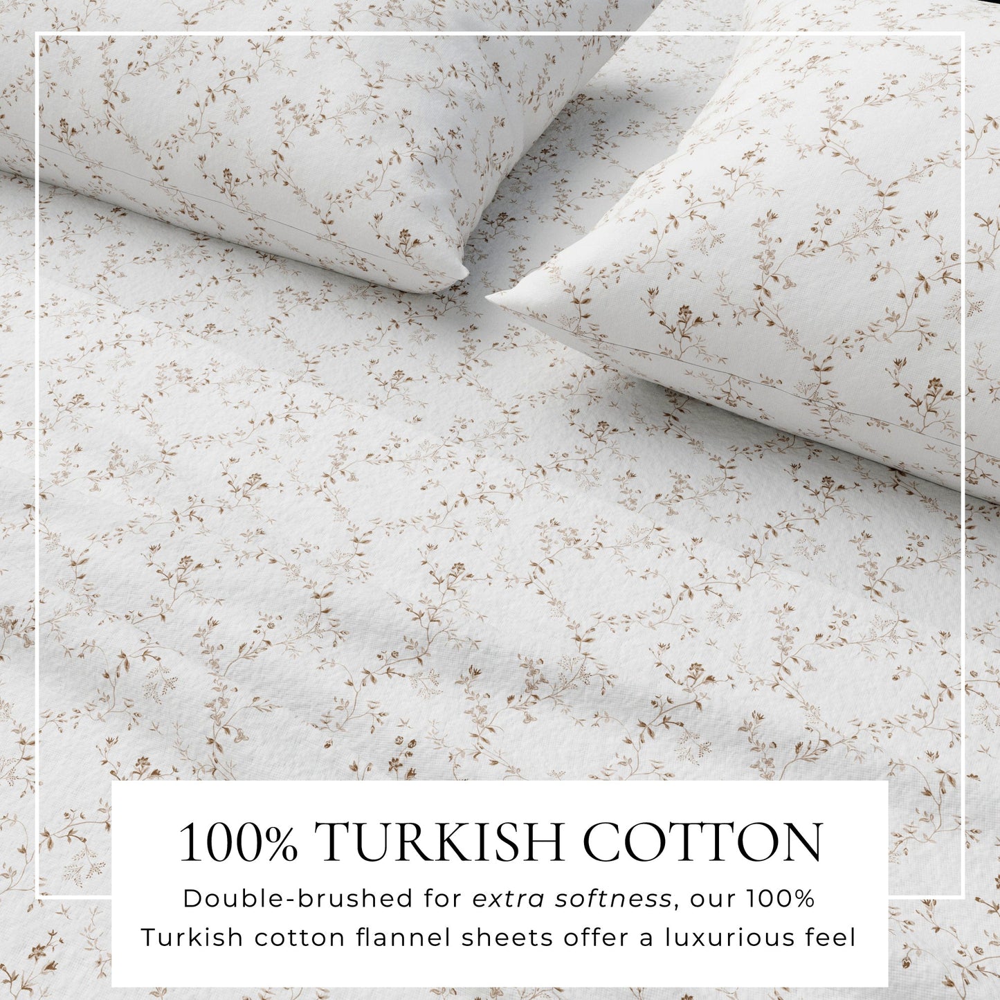 Turkish Cotton Flannel Sheet Set and Floral
