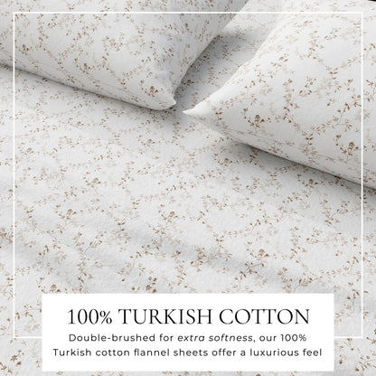 Turkish Cotton Flannel Sheet Set and Floral