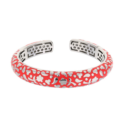 Flowers by Orly Bangle Slim Pebble Cuff red patterned hinged bracelet by Lauren G Adams on Tampa Home & Garden Store