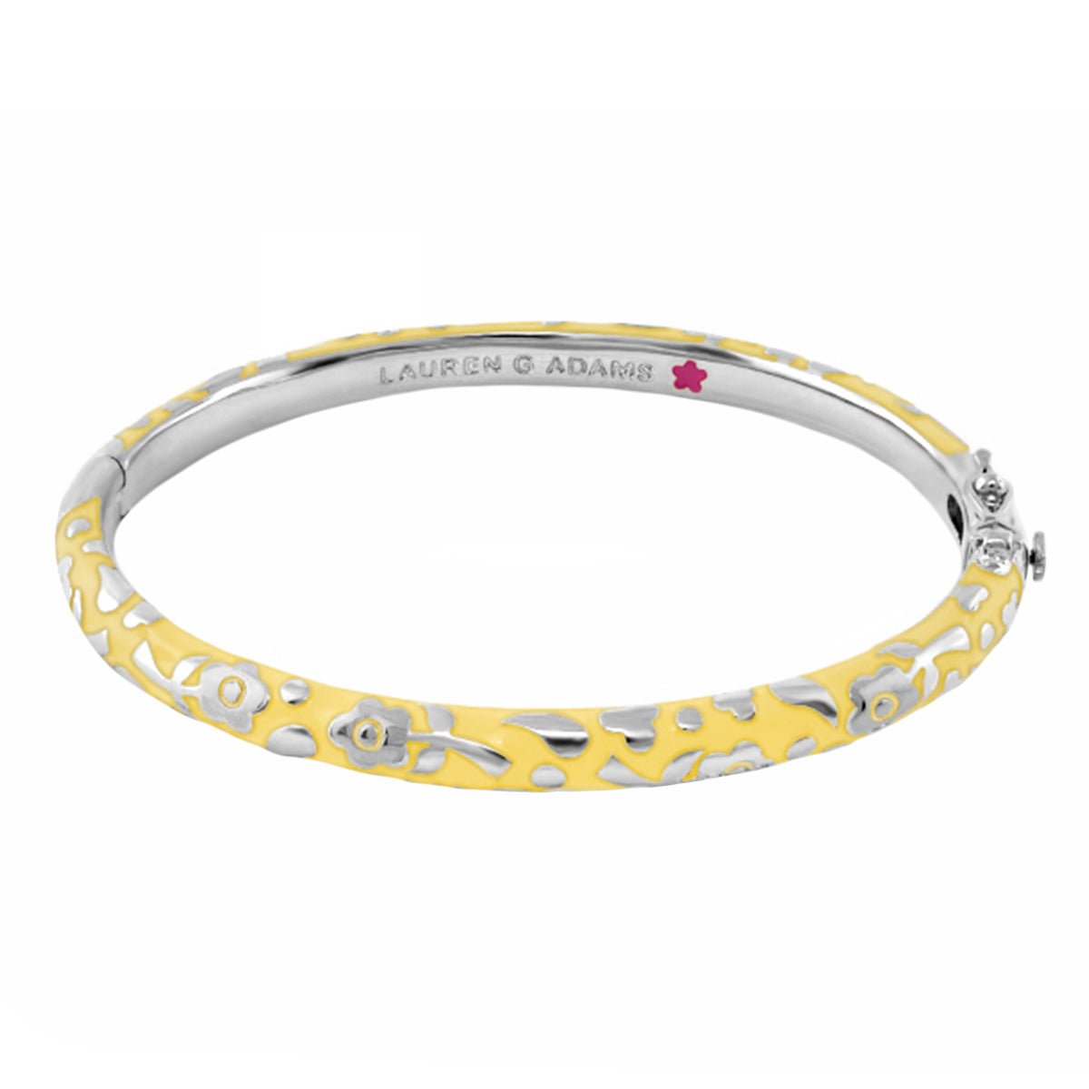 Flowers by Orly Stackable Bangle two-tone gold and silver with floral cutouts Lauren G Adams on Tampa Home & Garden Store