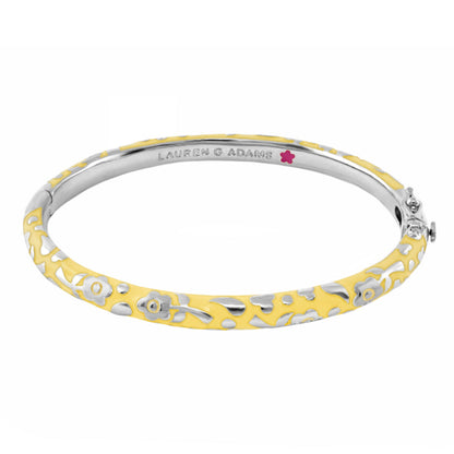 Flowers by Orly Stackable Bangle two-tone gold and silver with floral cutouts Lauren G Adams on Tampa Home & Garden Store