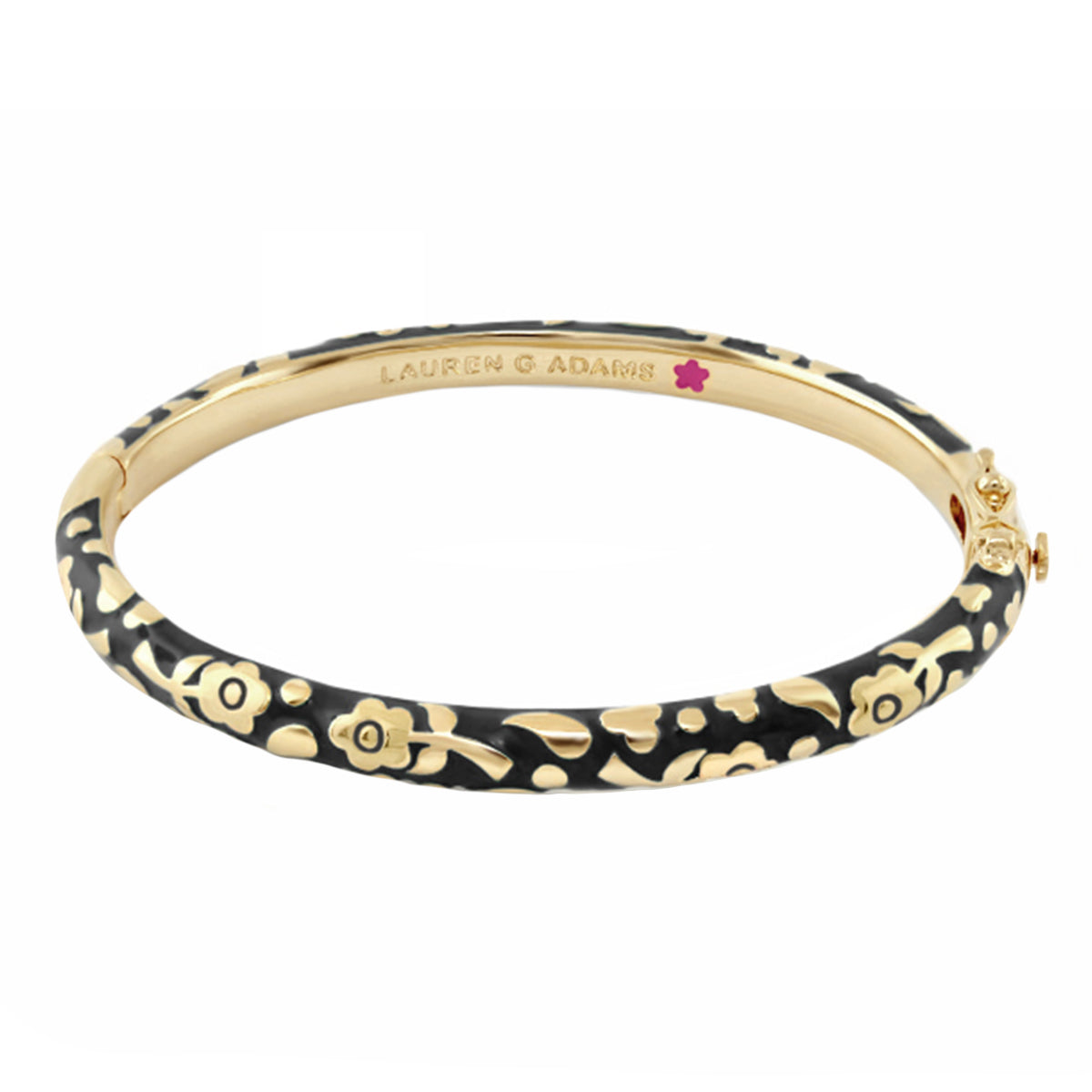 Flowers by Orly Stackable Bangle, gold-tone bracelet featuring florals by Lauren G Adams on Tampa Home & Garden Store
