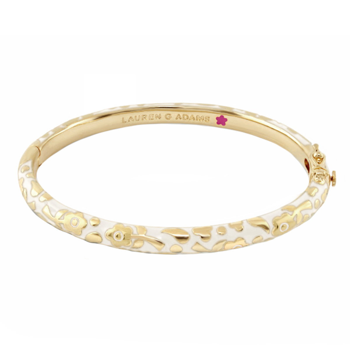 Flowers by Orly stackable bangle bracelet gold-tone with delicate floral pattern by Lauren G Adams on Tampa Home & Garden Store