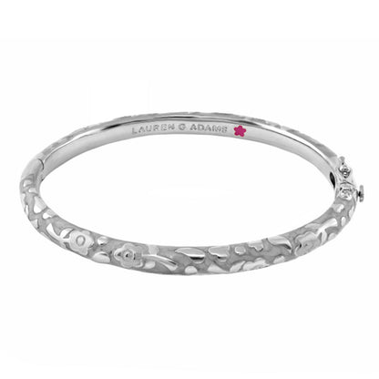 Flowers by Orly stackable bangle in silver with floral cutout design by Lauren G Adams on Tampa Home & Garden Store