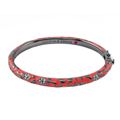 Flowers by Orly Stackable Bangle coral red enamel with floral accents; Lauren G Adams on Tampa Home & Garden Store