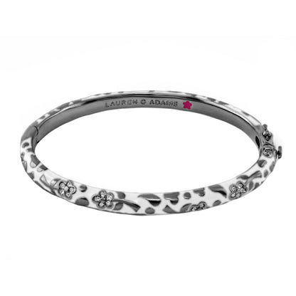 Flowers by Orly stackable bangle in silver with floral cutouts and crystals, Lauren G Adams on Tampa Home & Garden Store