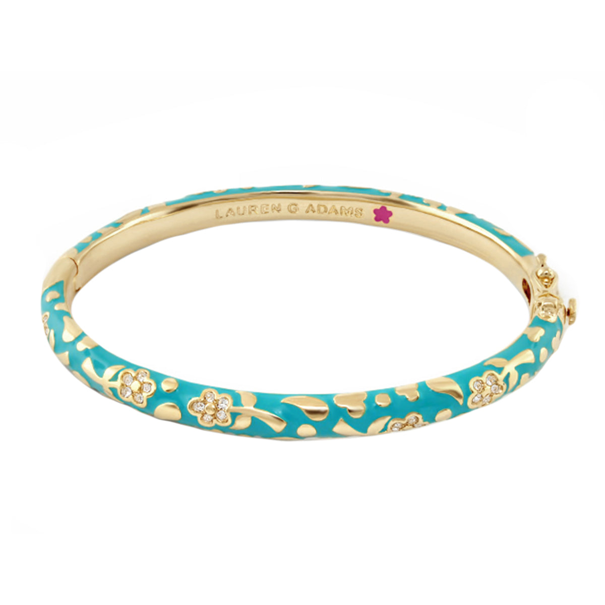 Flowers by Orly Stackable enamel bangle with gold floral cutouts by Lauren G Adams on Tampa Home & Garden Store