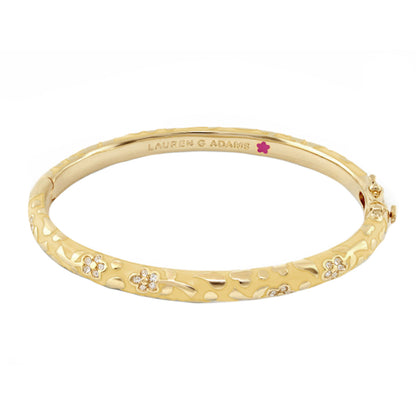 Flowers by Orly stackable bangle gold-tone with flower-cutouts by Lauren G Adams on Tampa Home & Garden Store