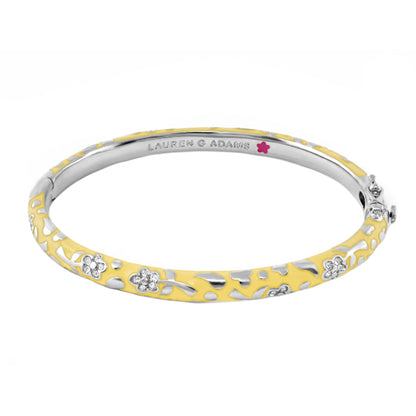Flowers by Orly Stackable Bangle in yellow enamel florals with crystals by Lauren G Adams on Tampa Home & Garden Store