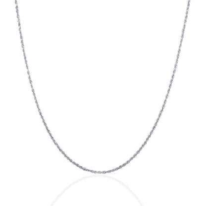 10k white gold solid diamond-cut rope chain necklace 1.4mm by Bids.com on Tampa Home & Garden Store