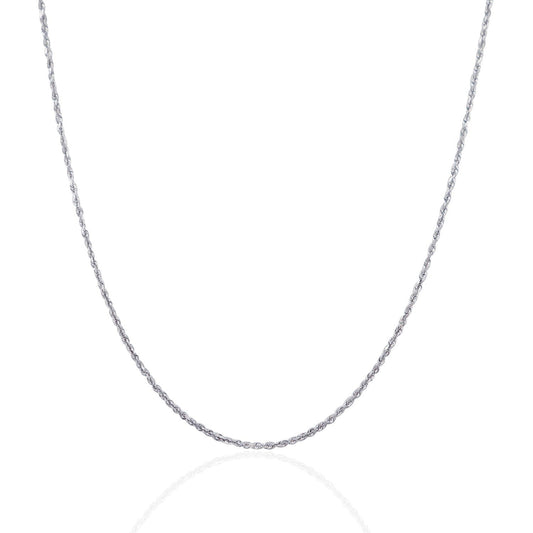 10k white gold solid diamond-cut rope chain necklace 1.4mm by Bids.com on Tampa Home & Garden Store