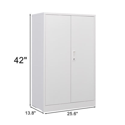 Metal filing cabinet with locking doors and adjustable shelf, gray steel by HouseOfZazla on Tampa Home & Garden Store