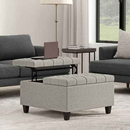 Harrison Upholstered Coffee Table Storage Ottoman