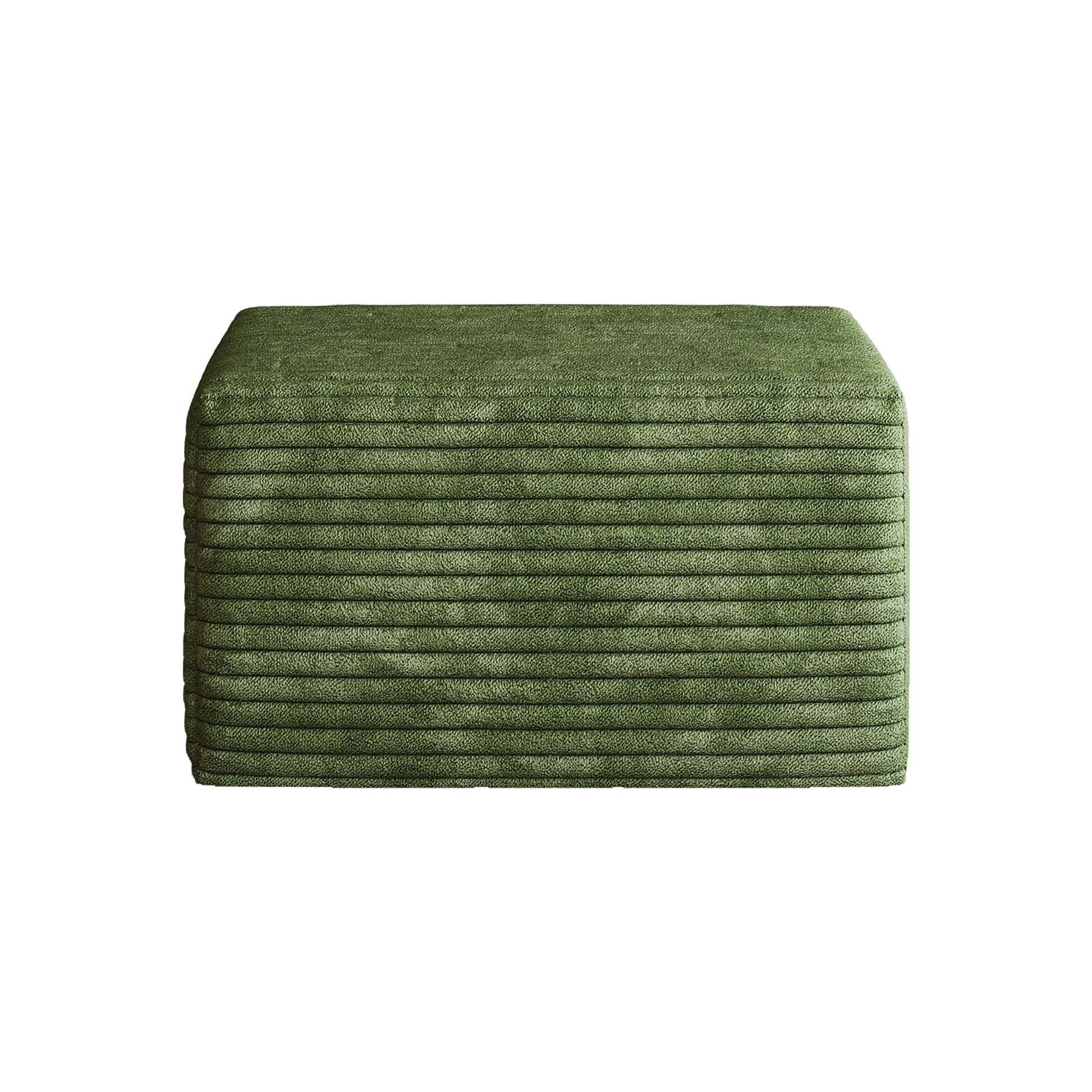 Green sofa ottoman in plush corduroy fabric by HouseOfZazla on Tampa Home & Garden Store