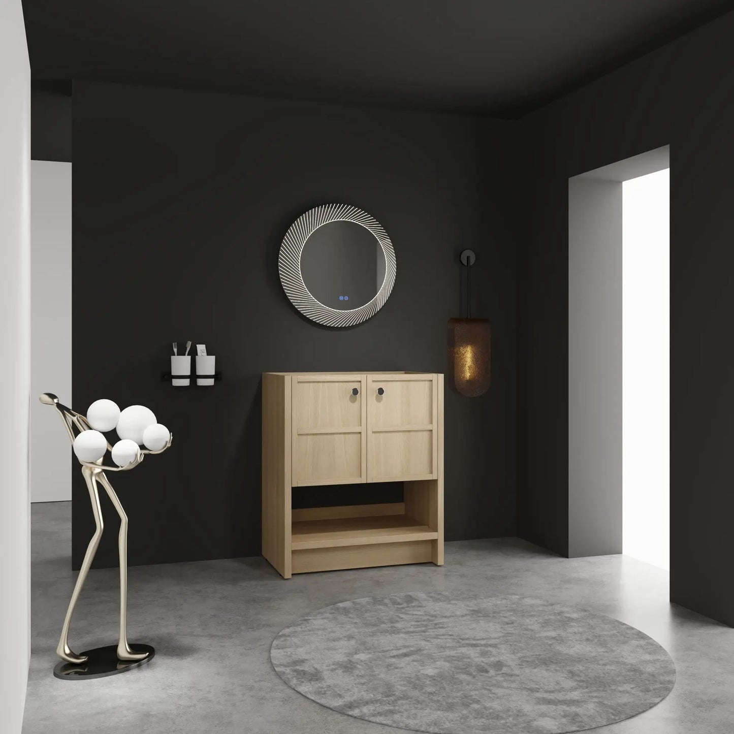 Freestanding Bathroom Vanity with Closing Doors