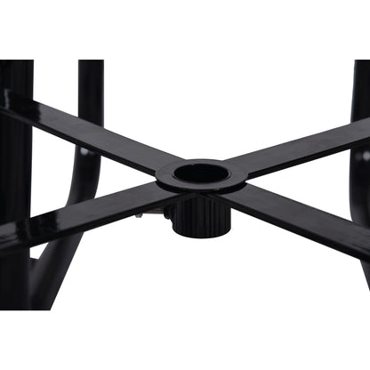 Square Outdoor Steel Picnic Table with Umbrella