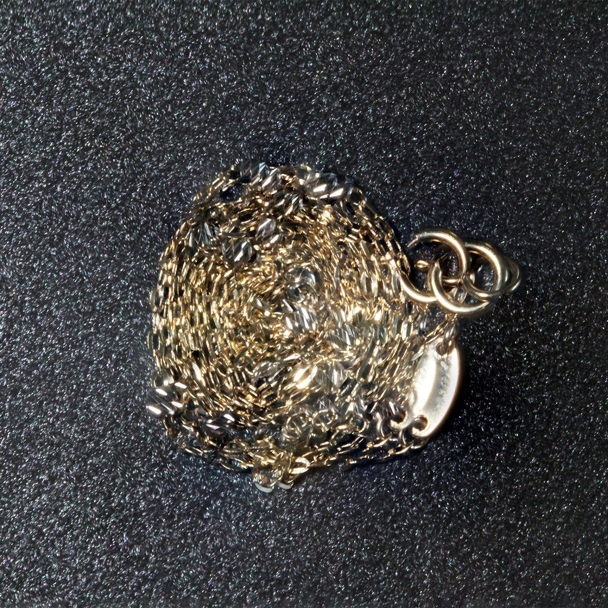 Diamond Cut Bead Links Pendant Chain, 14k two-tone gold necklace, 3.5mm, Bids.com on Tampa Home & Garden Store