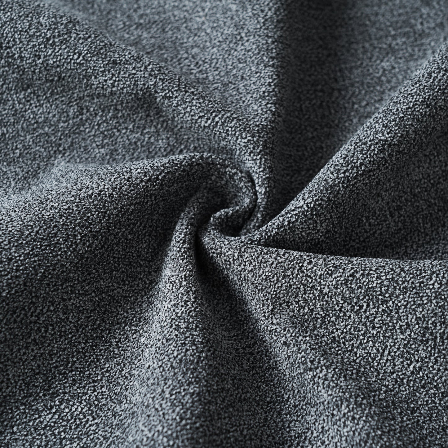 2-Piece 109in L-Shape Convertible Sofa in gray textured fabric close-up on Tampa Home & Garden Store