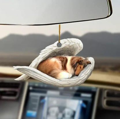 Car Pendant Sleeping Dog Angel Decor Hanging