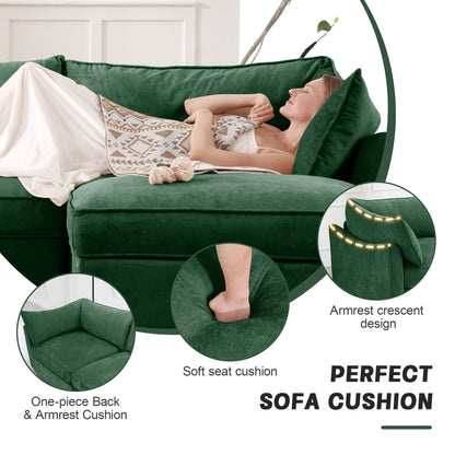2 Seater sofa with pull out storage drawers in emerald green velvet by HouseOfZazla on Tampa Home & Garden Store