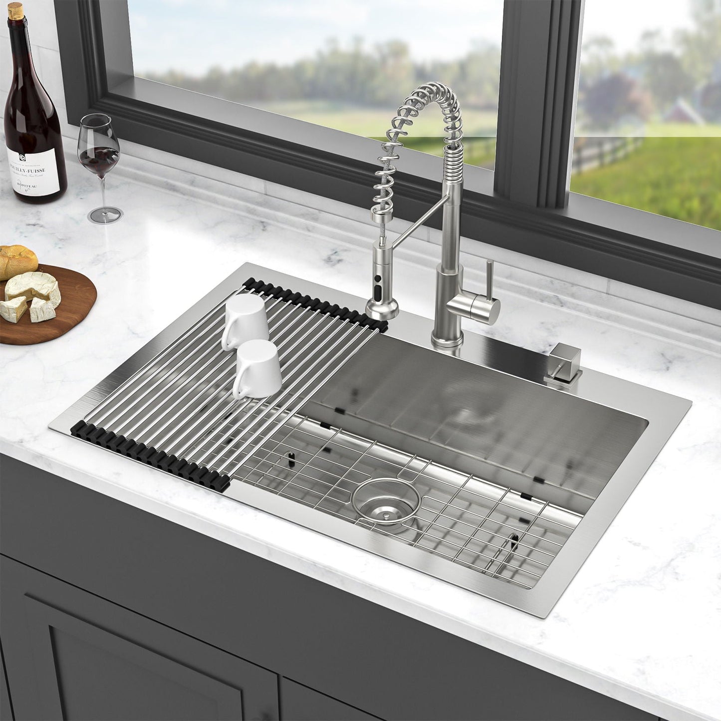 Durable and Quiet Drop in Stainless Steel Sink
