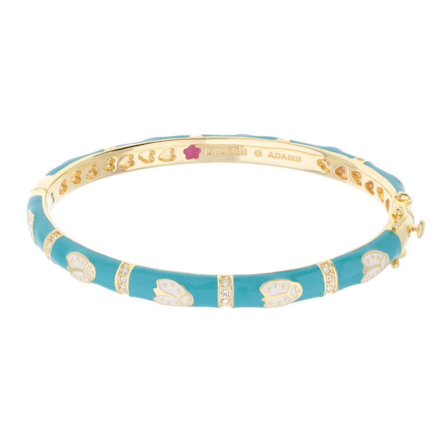 Lady Poof Stackable Bangle turquoise enamel gold-tone Lauren G Adams bracelet on Tampa Home & Garden Store