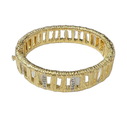 Bamboo Bangle - Openwork Baguette Bangle gold-tone bracelet by Lauren G Adams on Tampa Home & Garden Store