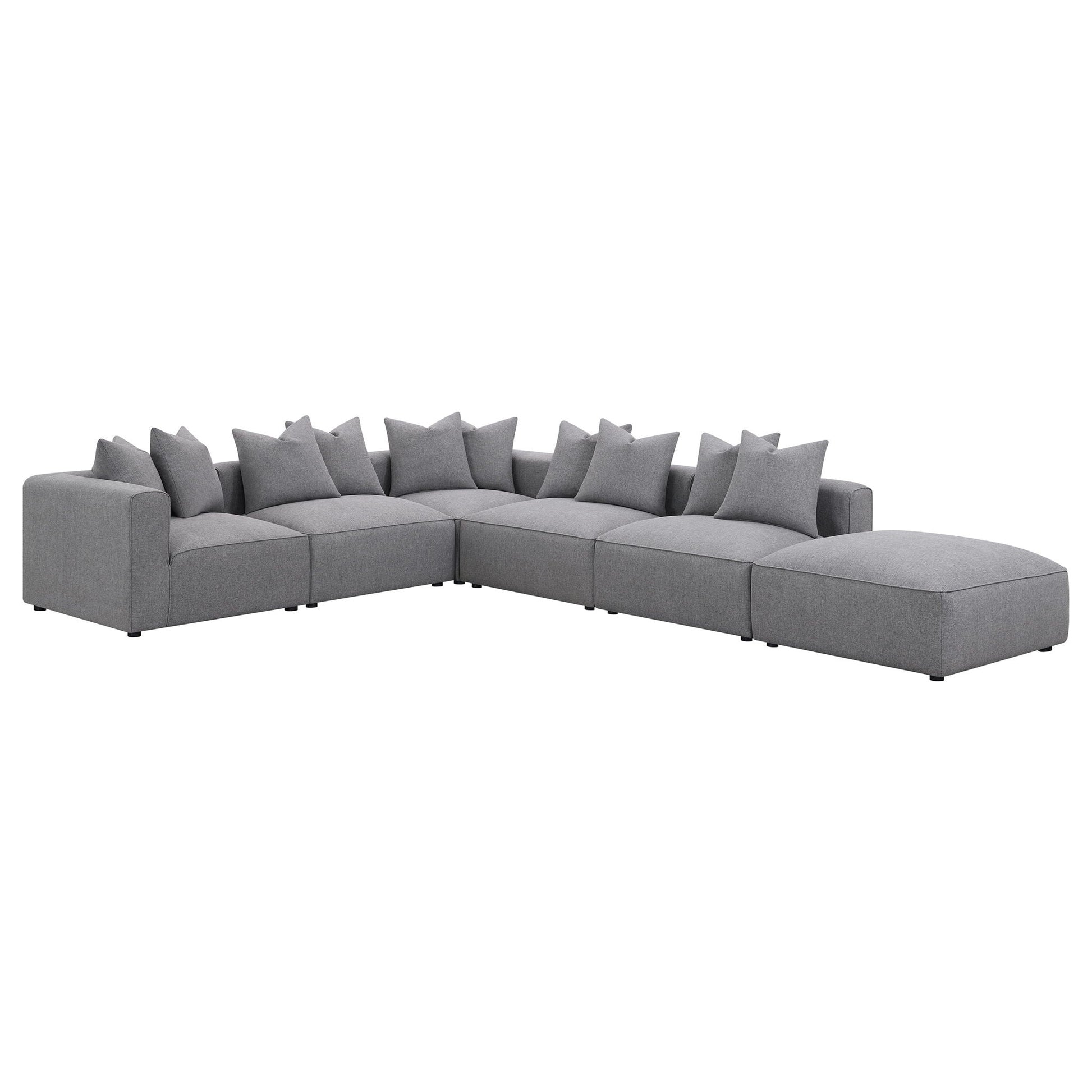 Amherst modular sectional with cushions in gray, 2-piece living room set, HouseOfZazla on Tampa Home & Garden Store