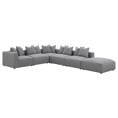 Amherst modular sectional with cushions in gray, 2-piece living room set, HouseOfZazla on Tampa Home & Garden Store