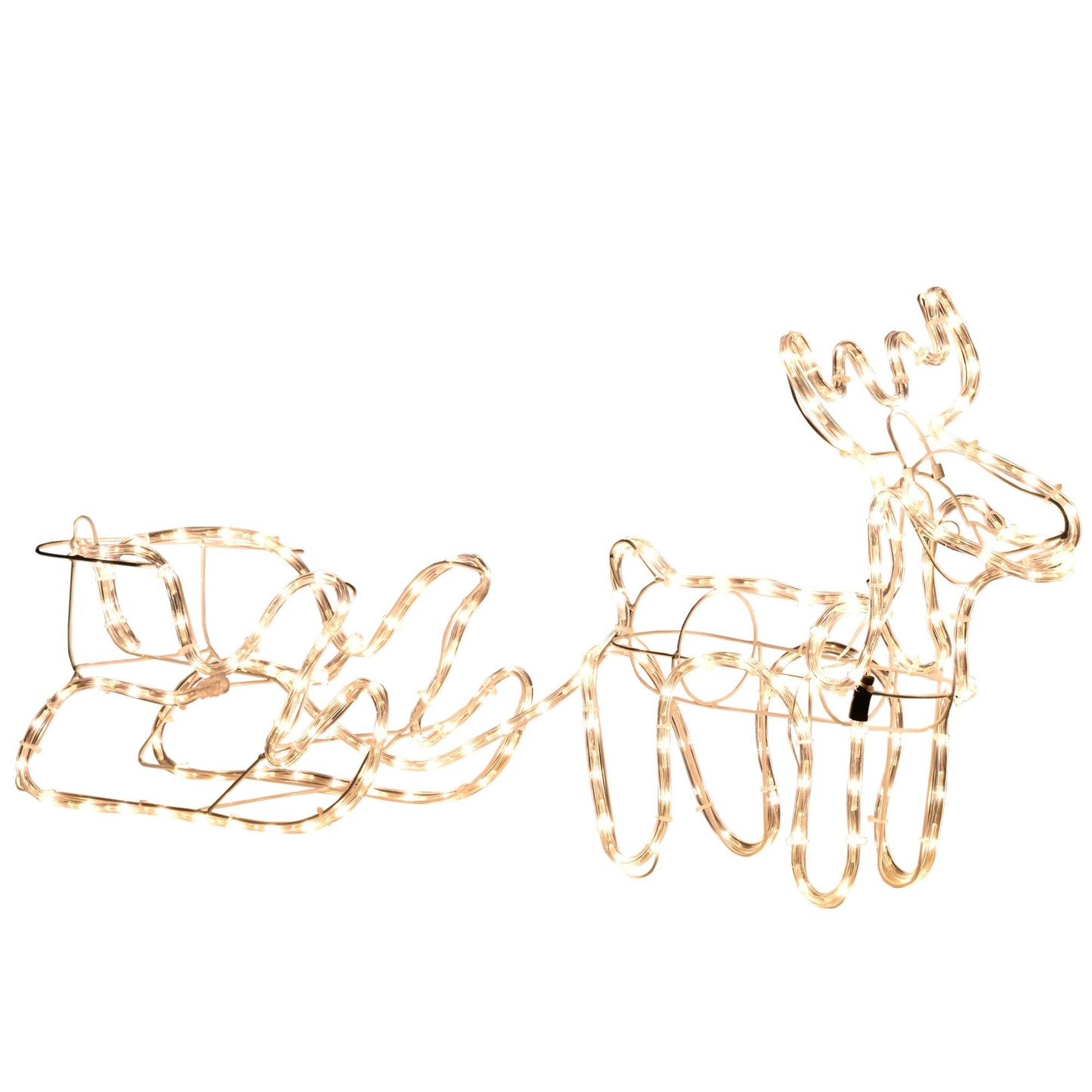 Outdoor LED Reindeer Sleigh Christmas Decoration