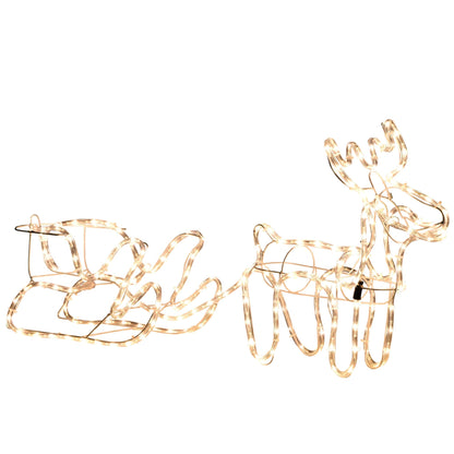 Outdoor LED Reindeer Sleigh Christmas Decoration