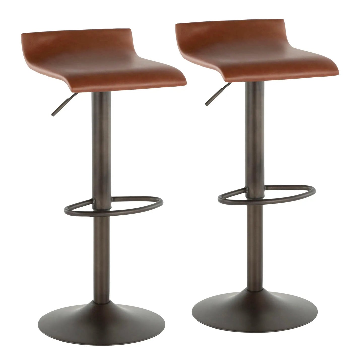 Ale Industrial Barstool Set of 2 Adjustable