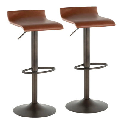 Ale Industrial Barstool Set of 2 Adjustable