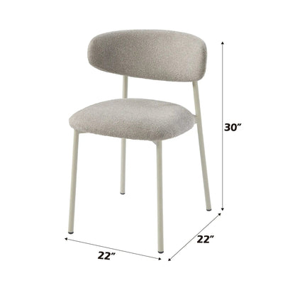 Ingram Side Chair Set of 2 Light Gray Finish