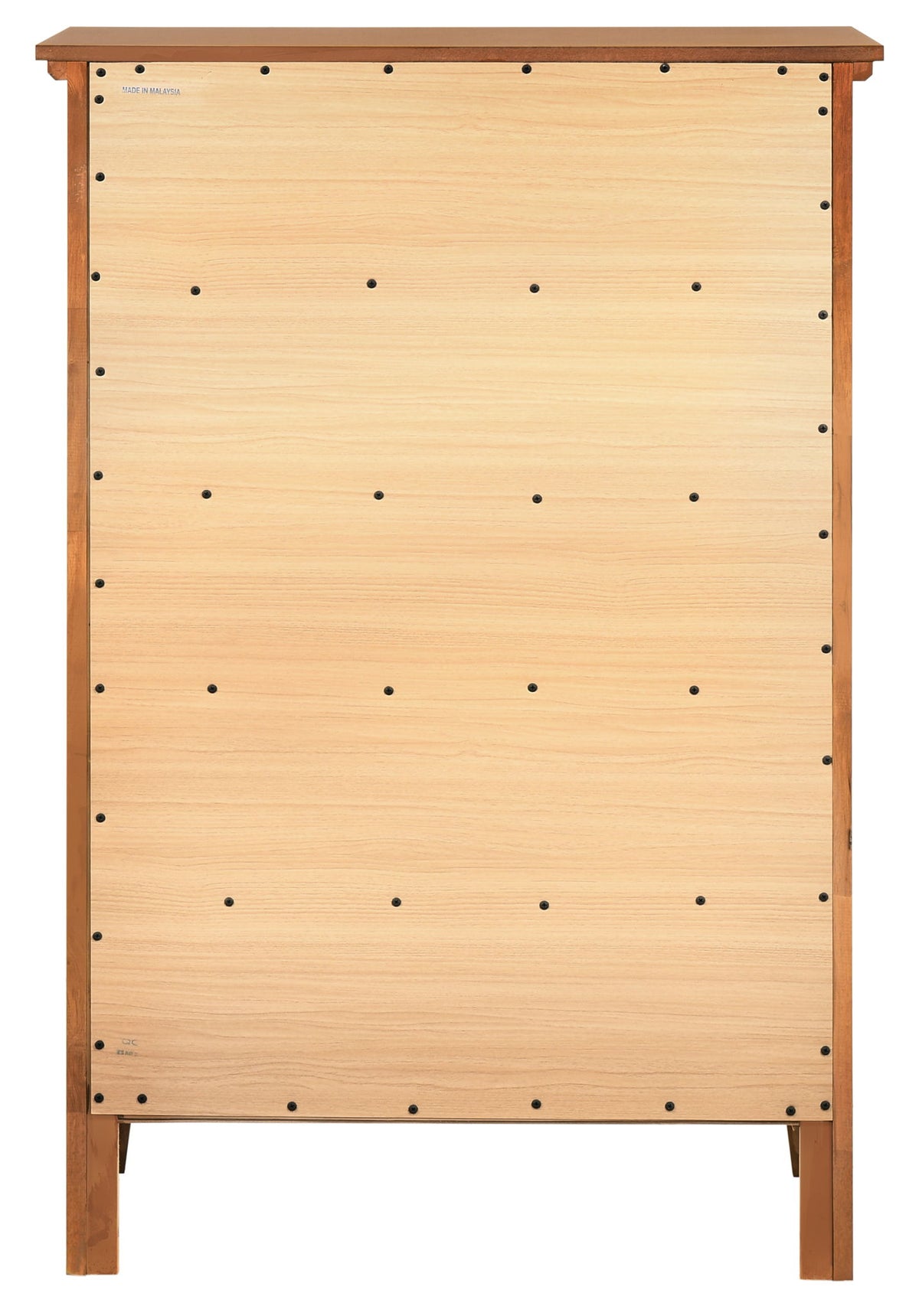 HouseOfZazla accent chest in natural wood veneer with nickel hardware on Tampa Home & Garden Store