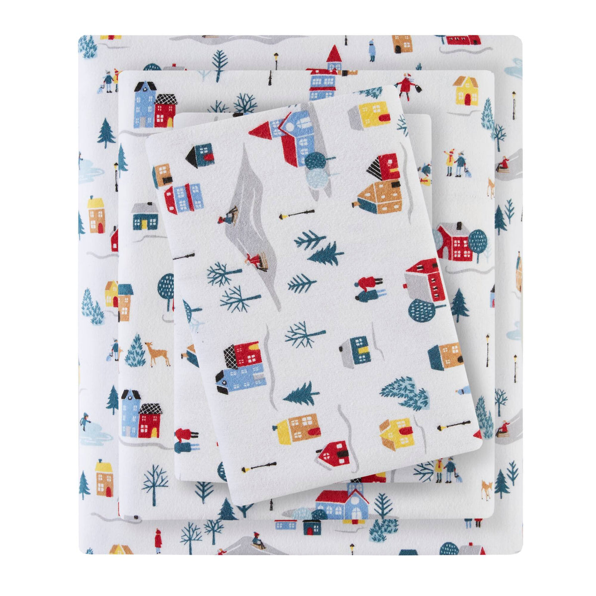 4-Piece King Printed Sheet Set Cotton with Contemporary Design by HouseOfZazla on Tampa Home & Garden Store