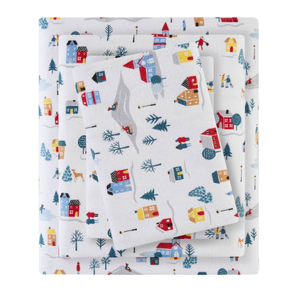 4-Piece King Printed Sheet Set Cotton with Contemporary Design by HouseOfZazla on Tampa Home & Garden Store