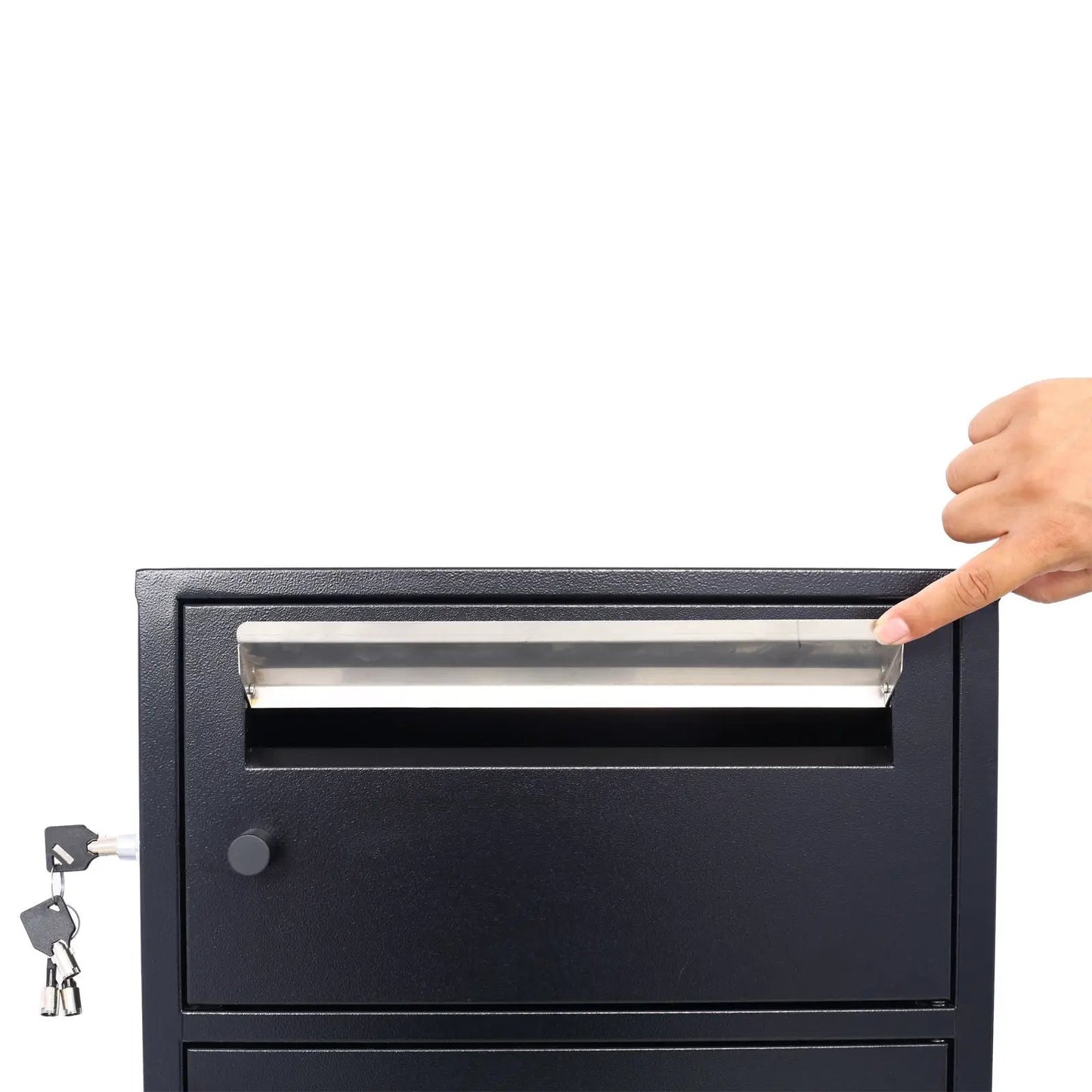 Large Steel Parcel Drop Box with Locking Mailbox