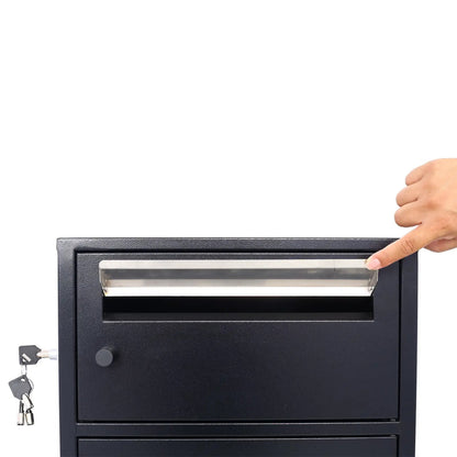 Large Steel Parcel Drop Box with Locking Mailbox