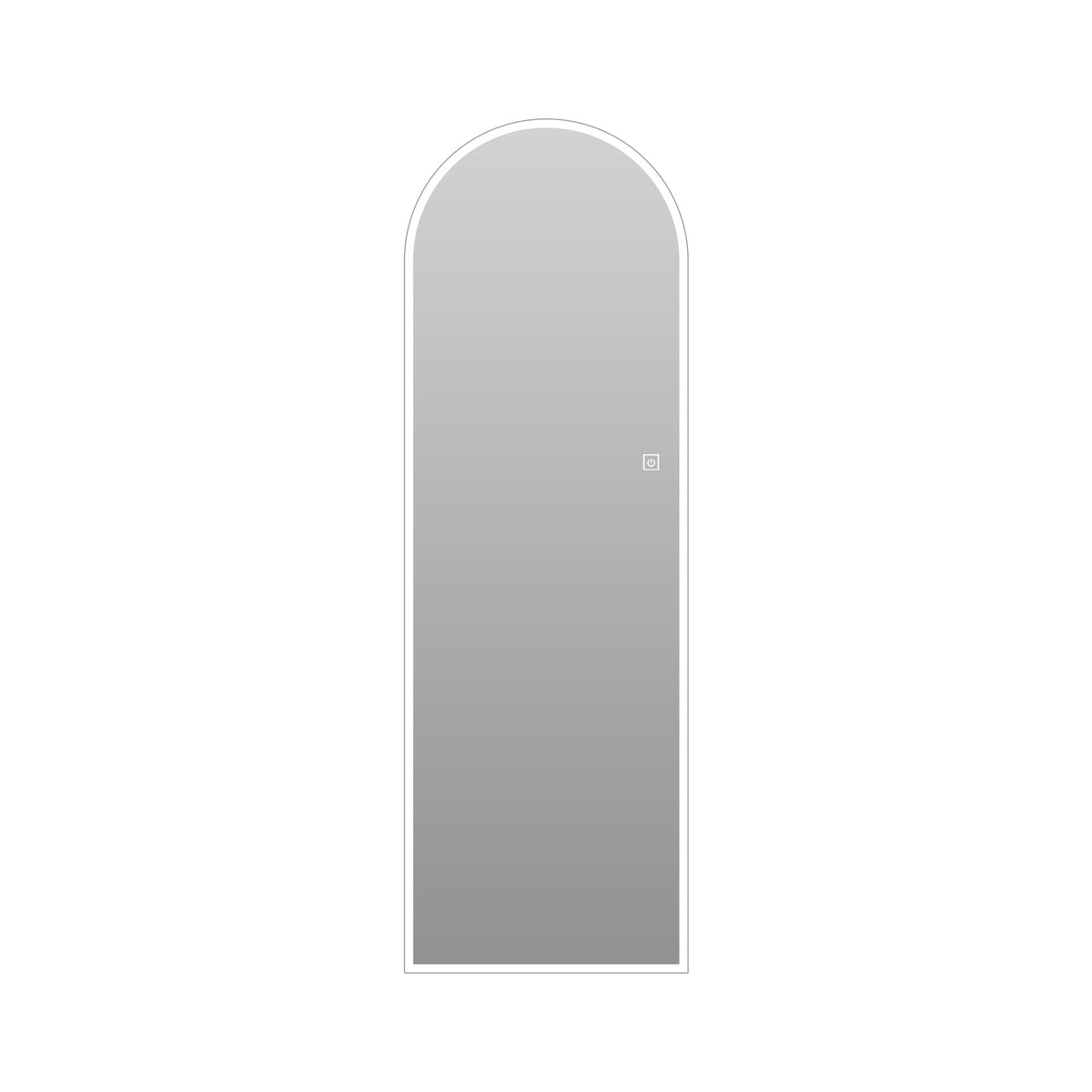 LED wall mirror with arched design and dimmable lighting in silver by HouseOfZazla on Tampa Home & Garden Store