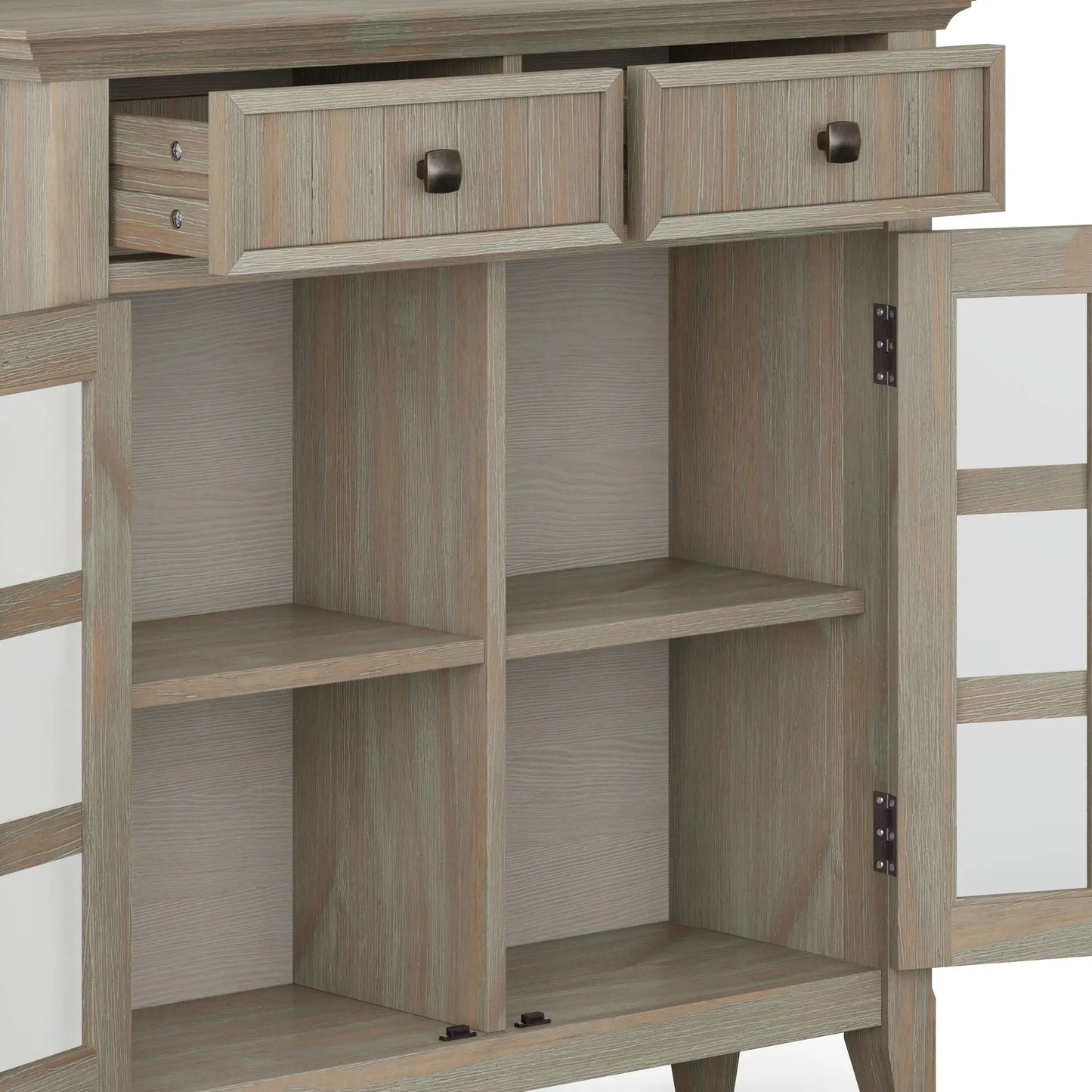 Acadian Handcrafted Entryway Storage Cabinet
