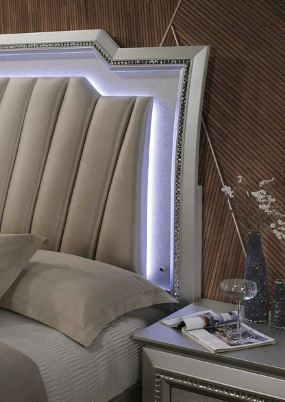 Kaitlyn Bed With Integrated LED Lighting Storage