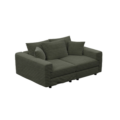 Convertible Sofa With Deep Seat and Pillows