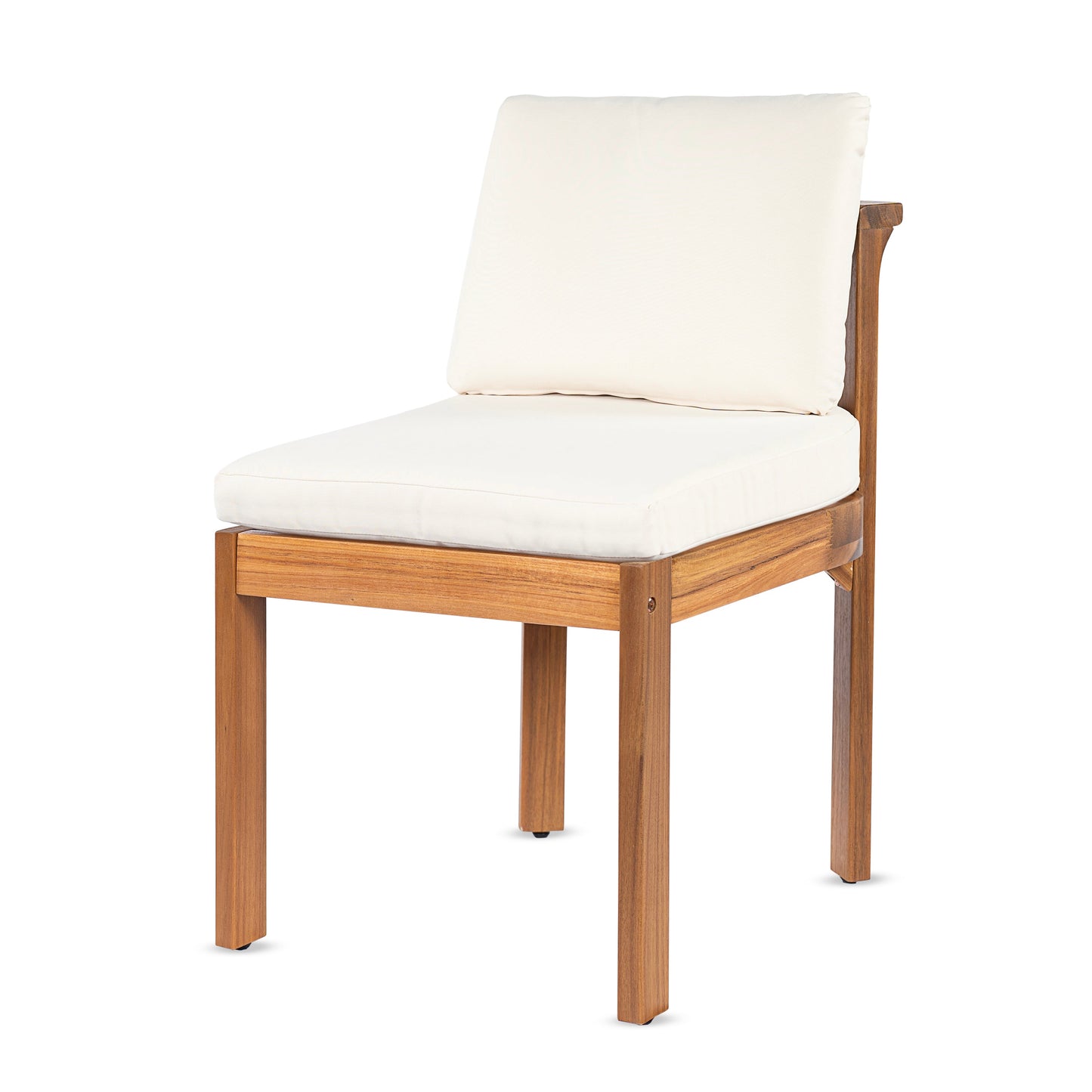 Acacia Wood Outdoor Dining Chairs Set of Two Teak